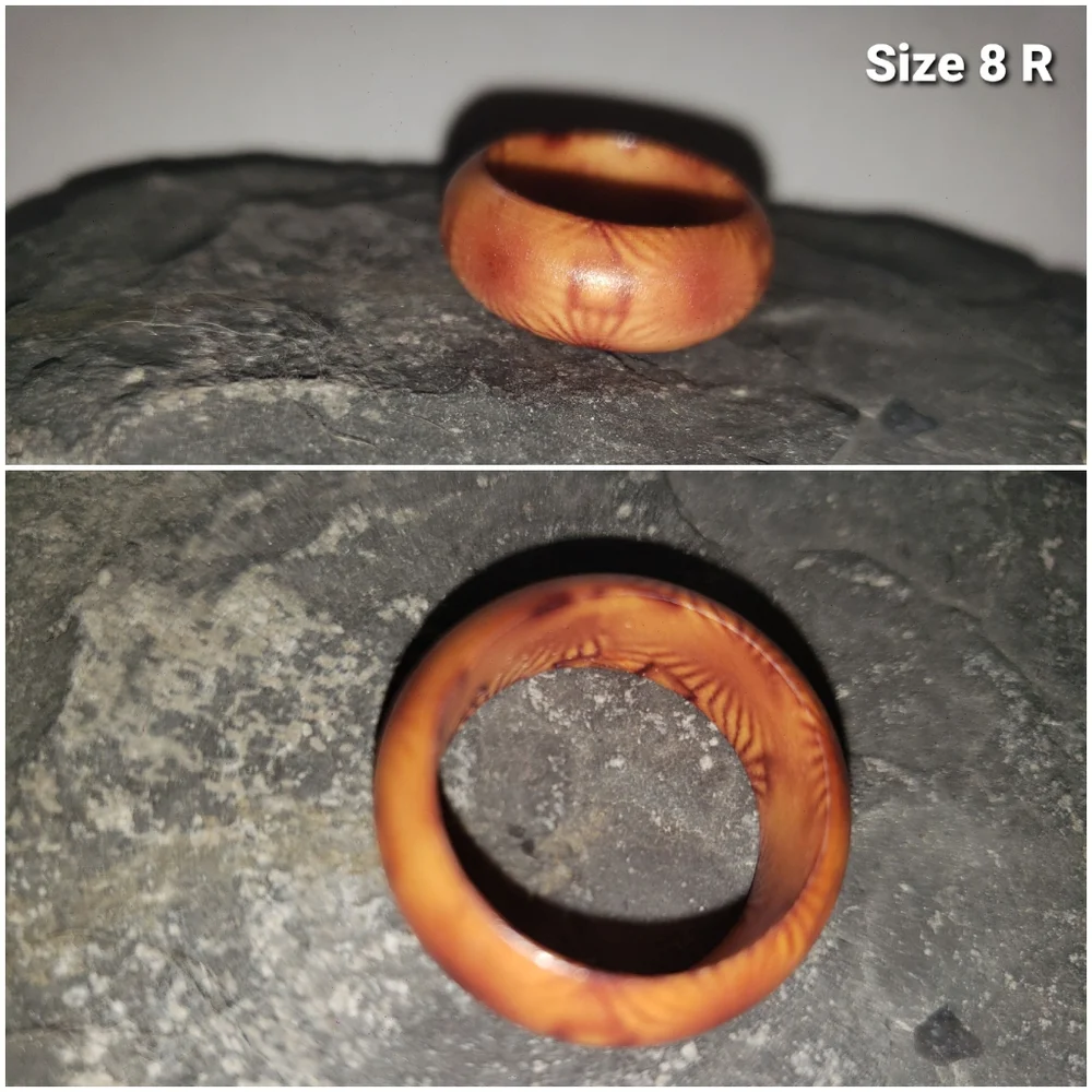 Wooden Ring Size 8 R - Picture 1 of 6